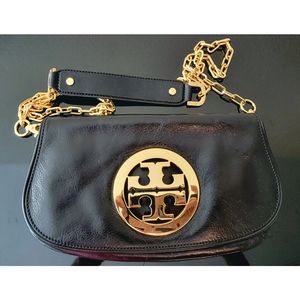 Tory Burch Black and Gold Crossbody Bag